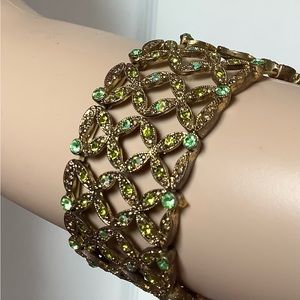 Vintage Rhinestone and metal bracelet